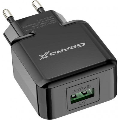 Зарядний пристрій Grand-X CH-03UMB (5V/2,1A + DC cable Micro USB) Black (CH-03UMB)