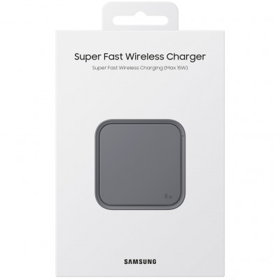 Зарядний пристрій Samsung 15W Wireless Charger Pad (with TA) Black (EP-P2400TBRGRU)