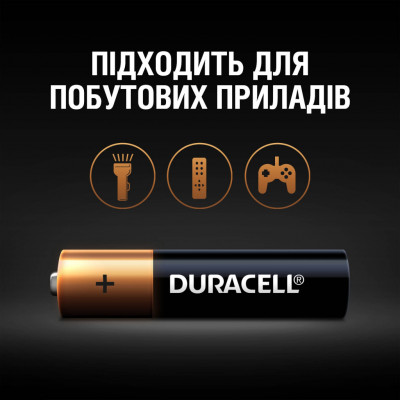 Батарейка Duracell AAA лужні 10 шт. в упаковці (5002509/5006462)