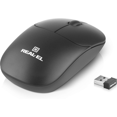 Мишка REAL-EL RM-313W Wireless Black (EL123200042)