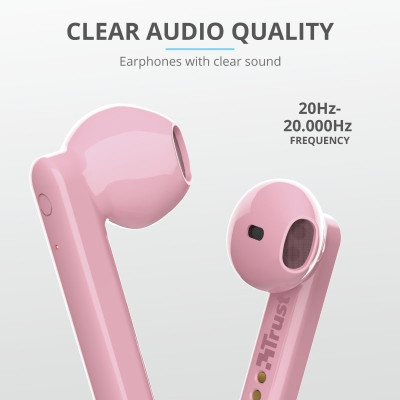 Навушники Trust Primo Touch True Wireless Mic Pink (23782)