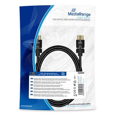 Кабель мультимедійний HDMI to HDMI 2.0m MRCS210 Mediarange (MRCS197)