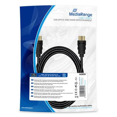 Кабель мультимедійний HDMI to HDMI 5.0m MRCS211 Mediarange (MRCS198)