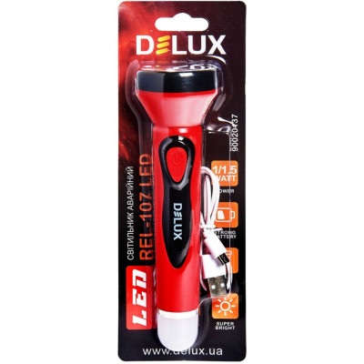 Ліхтар Delux REL-107 USB 2.5W 225lm USB 5V 4LED (90020137)