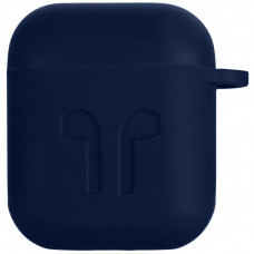 Чохол для навушників 2E для Apple AirPods Pure Color Silicone Imprint 1.5 мм Navy (2E-AIR-PODS-IBSI-1.5-NV)