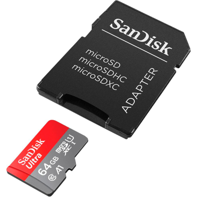 Карта пам'яті SanDisk 64GB microSD Class 10 A1 R-140 (SDSQUAB-064G-GN6IA)