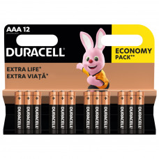 Батарейка Duracell AAA лужні 12 шт. в упаковці (5000394109254 / 81545432)