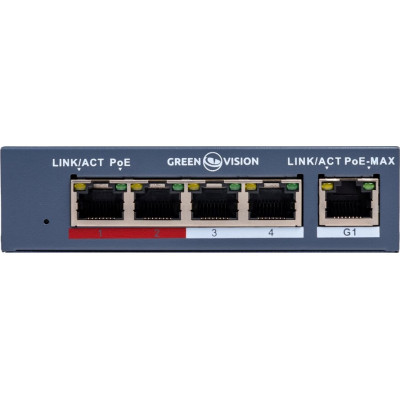 Комутатор мережевий Greenvision GV-017-AI-4+1P