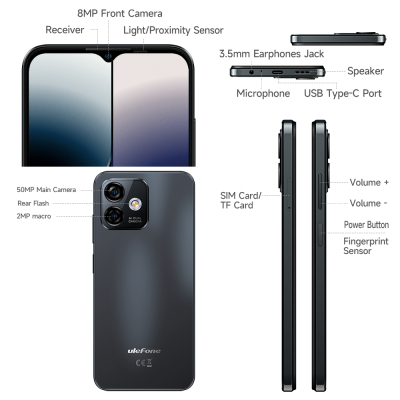 Мобільний телефон Ulefone Note 16 Pro 4/128Gb Meteorite Black (6937748735793)