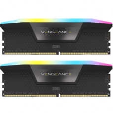 Модуль пам'яті для комп'ютера DDR5 48GB (2x24GB) 5200 MHz Vengeance RGB Black Corsair (CMH48GX5M2B5200C38)