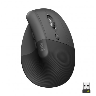 Мишка Logitech Lift Vertical Ergonomic Wireless/Bluetooth Graphite (910-006473)