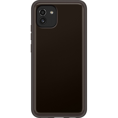 Чохол до мобільного телефона Samsung A03 Soft Clear Cover Black (EF-QA035TBEGRU)