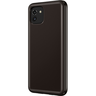 Чохол до мобільного телефона Samsung A03 Soft Clear Cover Black (EF-QA035TBEGRU)
