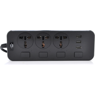 Мережевий фільтр живлення Voltronic TВ-Т14, 3роз, 3*USB Black (ТВ-Т14-Black)