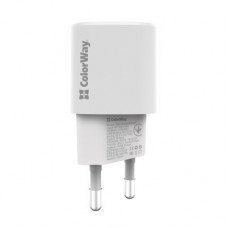 Зарядний пристрій ColorWay GaN PD Port USB PPS (Type-C PD + USB QC3.0) (33W) white (CW-CHS043PD-WT)