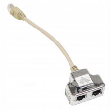 Розгалужувач витої пари, UTP, cat.5e, 1*Male/RJ45-2*Femail/RJ45 Hypernet (YT4-U2-U2)