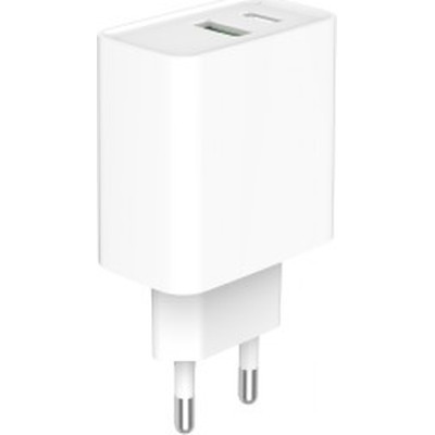 Зарядний пристрій Gembird USB-A + Type-C (PD20W + QC3.0 18W) white (TA-UC-PDQC20-01-W)