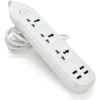 Мережевий фільтр живлення Voltronic TВ-Т16, 4роз, 3*USB White (ТВ-Т16-White)