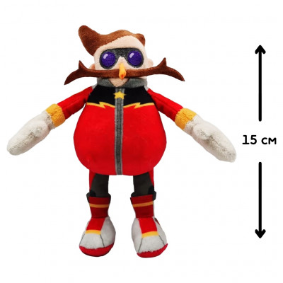 М'яка іграшка Sonic Prime на кліпсі – Доктор Еґман 15 см (SON7004E)