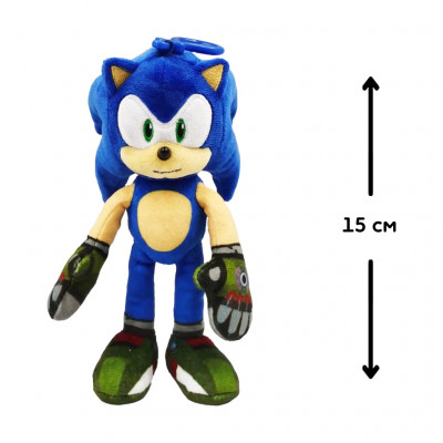 М'яка іграшка Sonic Prime на кліпсі – Сонік 15 см (SON7004A)