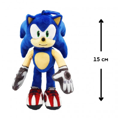 М'яка іграшка Sonic Prime на кліпсі – Сонік-спортсмен 15 см (SON7004B)
