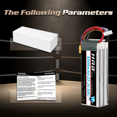 Акумулятор для дрона HRB_ Lipo 6s 22.2V 6000mAh 50C Battery XT60 Plug (HR-6000MAH-6S-50C-XT60)