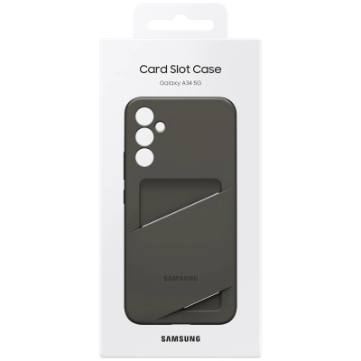 Чохол до мобільного телефона Samsung Samsung A34 Card Slot Case Black (EF-OA346TBEGRU)