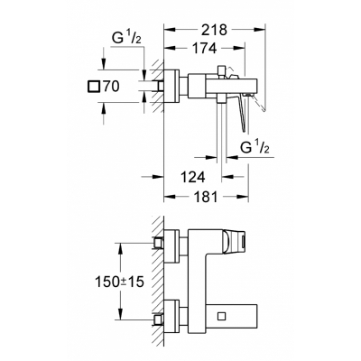 Змішувач Grohe Eurocube (23140000)