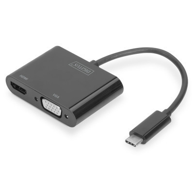 Концентратор Digitus USB-C to HDMI/VGA Full HD (DA-70858)