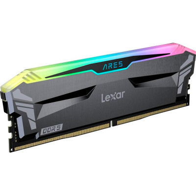 Модуль пам'яті для комп'ютера DDR5 32GB (2x16GB) 7200 MHz Ares RGB Black Lexar (LD5U16G72C34LA-RGD)