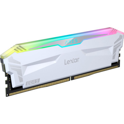 Модуль пам'яті для комп'ютера DDR5 32GB (2x(16GB) 6400 MHz Ares RGB White Lexar (LD5EU016G-R6400GDWA)