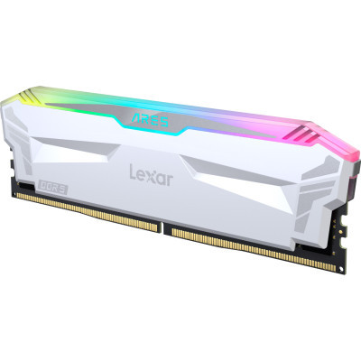 Модуль пам'яті для комп'ютера DDR5 32GB (2x(16GB) 6400 MHz Ares RGB White Lexar (LD5EU016G-R6400GDWA)