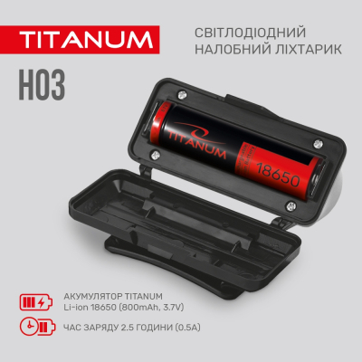 Ліхтар TITANUM 180Lm 6500K (TLF-H03)