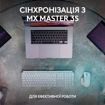Клавіатура Logitech MX Keys S Plus Palmrest Wireless UA Graphite (920-011589)
