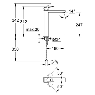 Змішувач Grohe Eurocube (23406000)