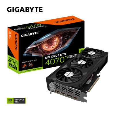 Відеокарта GIGABYTE GeForce RTX4070Ti SUPER 16Gb WINDFORCE OC (GV-N407TSWF3OC-16GD)