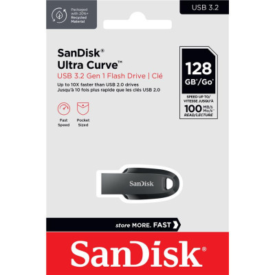 USB флеш накопичувач SanDisk 128GB Ultra Curve Black USB 3.2 (SDCZ550-128G-G46)