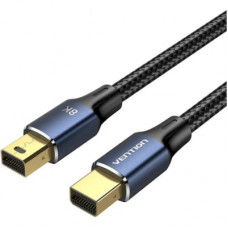 Кабель мультимедійний Mini DisplayPort to Mini DisplayPort 2.0m V1.4 8K 60Hz 32.4Gbps Blue Aluminum Alloy Vention (HCGLH)