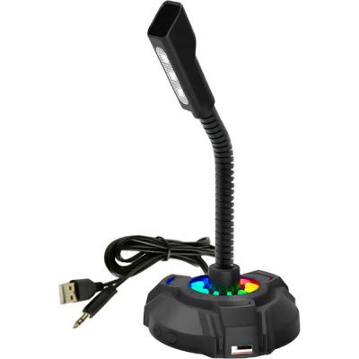 Мікрофон HP DHP-1100C RGB backlit 3.5мм+USB Black (DHP-1100C)