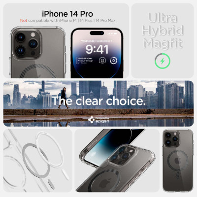 Чохол до мобільного телефона Spigen Apple iPhone 14 Pro Ultra Hybrid MagFit, Carbon Fiber (ACS04971)