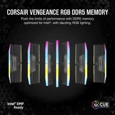 Модуль пам'яті для комп'ютера DDR5 32GB (2x16GB) 5200 MHz Vengeance RGB Corsair (CMH32GX5M2B5200C40)