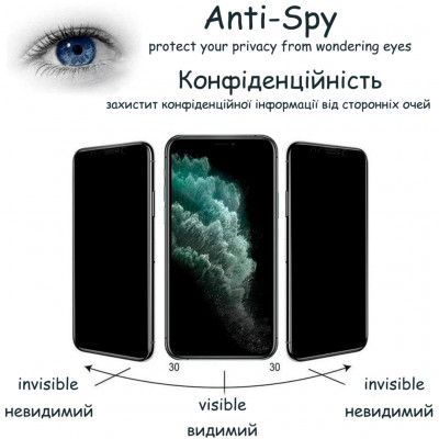 Скло захисне Drobak Anty Spy для Samsung Galaxy M33 5G (Black) (444495)