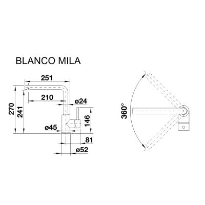 Змішувач Blanco MILA ХРОМ (519414)