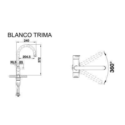 Змішувач Blanco TRIMA ХРОМ (520840)