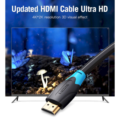 Кабель мультимедійний HDMI to HDMI 8.0m V2.0 4K 60Hz PVC Vention (AACBK)