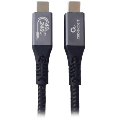 Дата кабель USB-C to USB-C 1.5m USB4 40Gbps/240W(48V5A)/8K60Hz Cablexpert (CCBP-USB4-CMCM240-1.5M)