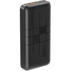 Батарея універсальна XO 20000mAh, PD/20W, QC3.0/22.5W, Input(Type-C,MicroUSB), Output(2*USB,Type-C), Black (PR188_Black)