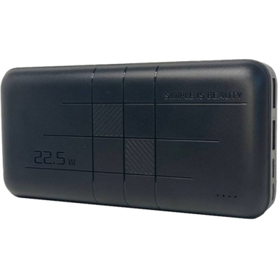 Батарея універсальна XO 20000mAh, PD/20W, QC3.0/22.5W, Input(Type-C,MicroUSB), Output(2*USB,Type-C), Black (PR188_Black)