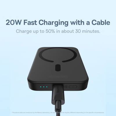 Батарея універсальна Baseus Wireless Magnetic Mini 10000mAh 20W, Black (PPCX030001\PPCXM10) (P10022100112-00)