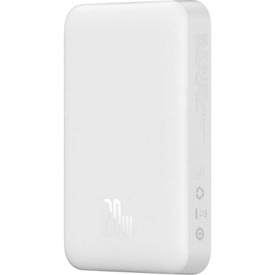 Батарея універсальна Baseus Wireless Magnetic Mini 10000mAh 20W, White (PPCX030002\PPCXM10) (P10022100212-00)